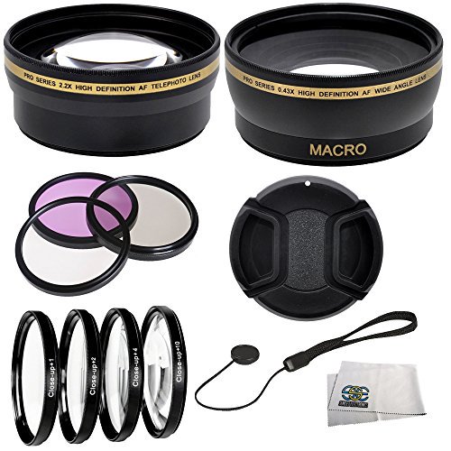 Digital Accessory Kit For Sony Alpha Nex 3 Nex 5 Nex 3n Nex 5n Nex C3 Nex C3k Nex 7 Digital Slr Cameras Includes Wide Angle Lens Telephoto Lens Lens Cap 7 Piece Filter Set Uv Cpl Fld 4 Ma