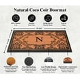 thumbnail image 4 of A1HC Natural Coir and PVC Monogrammed Floral Design Door Mat, 30" x 60", Anti-Shed Treated Durable Heavy Duty Front Door Mat for Outdoor Entrance, 4 of 7