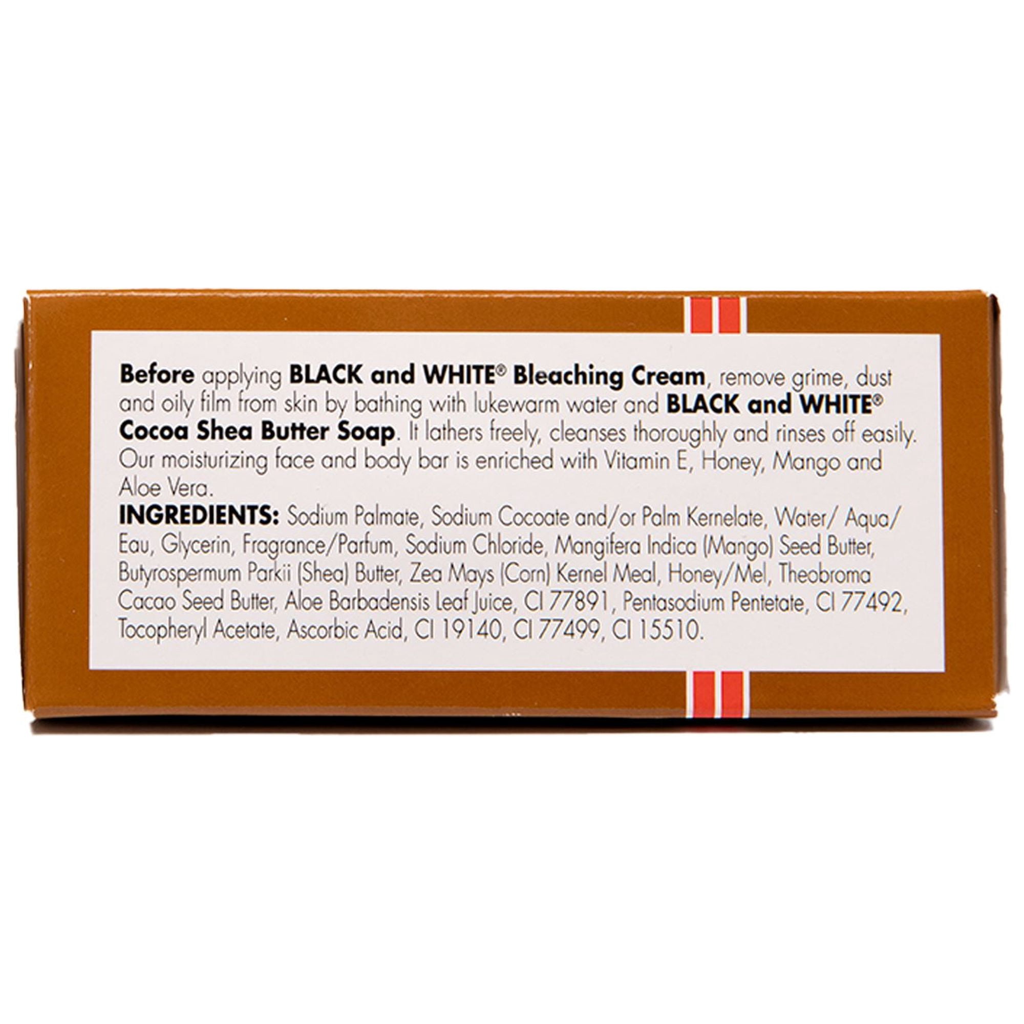 (4 pack) Genuine Black & White Cocoa and Shea Butter Soap, 6 oz., for Dry and Sensitive Skin