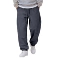 thumbnail image 2 of WULMLEO Men's Baggy Sweatpants with Pockets Drawstring Loose Fit Cuffed Gym Casual Joggers Dark Gray S, 2 of 6