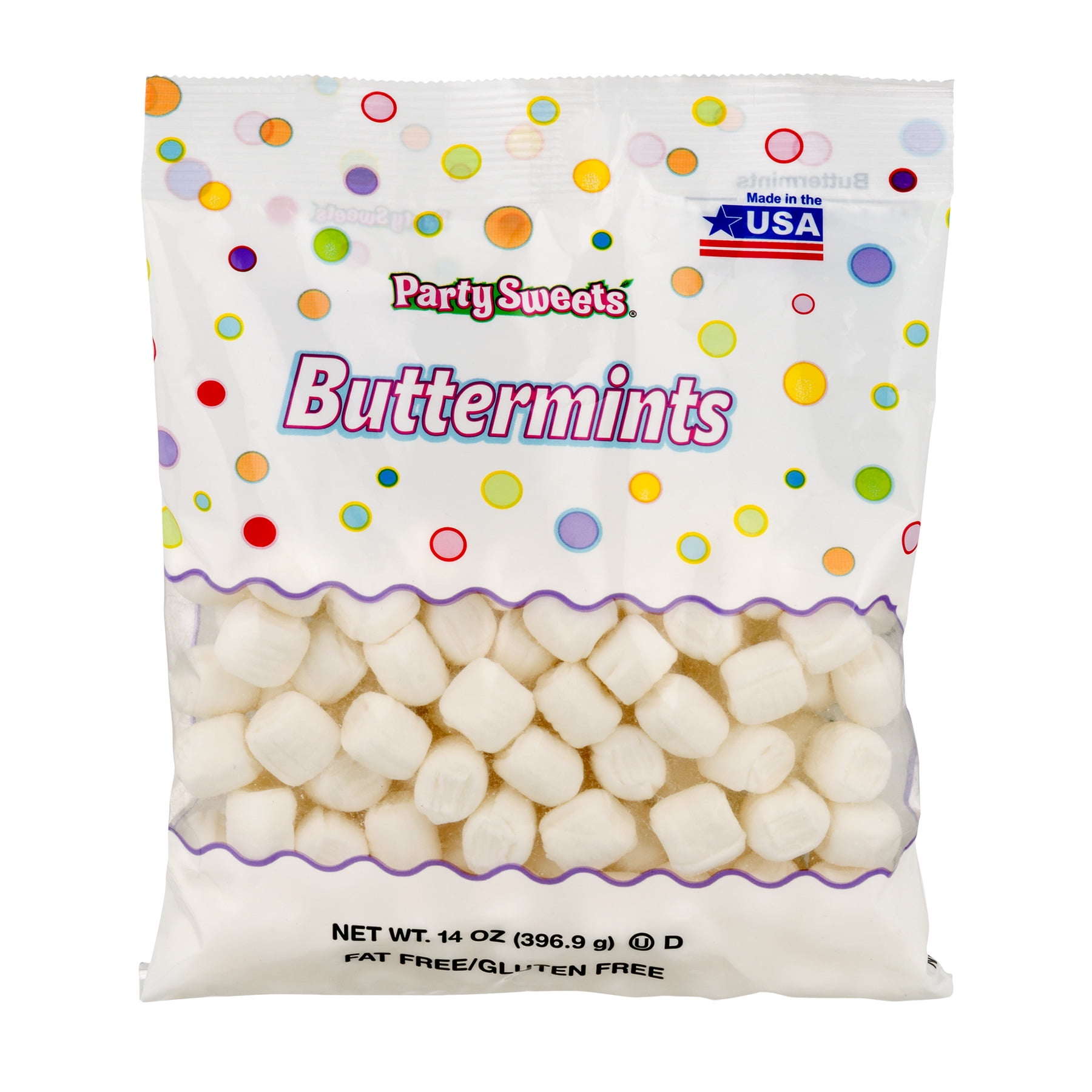 Party Sweets 14 Oz. White Buttermints, 50 Count