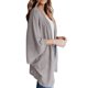 thumbnail image 3 of Guardurnaity Suéter abierto frontal para mujer, cárdigan de punto suelto de poliéster, manga 3/4, ropa informal de primavera y otoño, Púrpura, M Prendas para la parte del cuerpo Gris SG Guardurnaity AP003557-19, 3 of 6