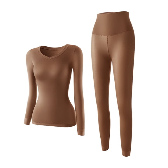 Quixlent Thermal Underwear Set for Women Long Johns Base Layer Set Long Sleeve Shirt And Leggings for Winter Cold Weather