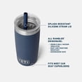 thumbnail image 2 of Vaso térmico YETI Rambler Jr. de 10 oz con tapa y popote de silicona rosa, 2 of 9
