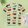 thumbnail image 4 of Cute Red Panda Pattern-3 Women's Short Sleeve Tops Casual Blouses T Shirt, 4 of 7