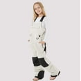 thumbnail image 2 of Letdown Kids Snow Bibs - Girls Boys Snow Pants Ski Bib Overall Waterproof_Windproof Warm for Toddler Little Big Kid Unisex Ski Pants (#02-Beige,15-16 Years), 2 of 6