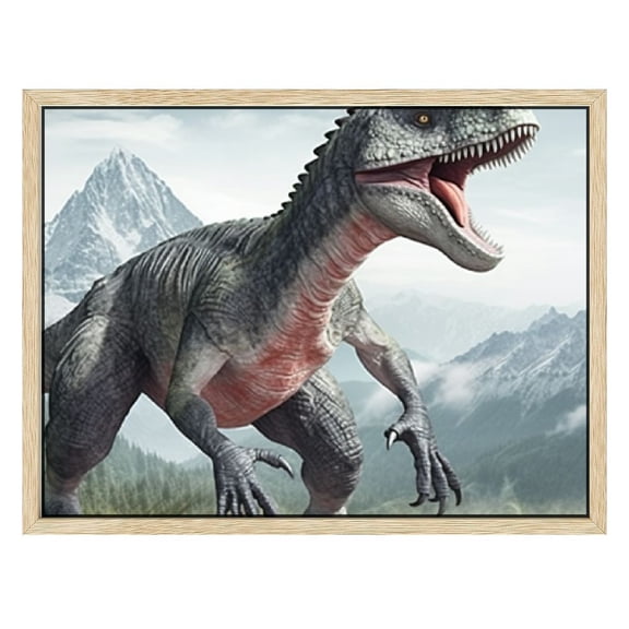 JRXY Dinosaur Wall Art Posters, Dinosaur Bathroom Decor Dinosaur Birthday Party Supplies, Dinosaur Party Decorations, Dinosaur Birthday Decorations Poster Canvas Prints Framed Picture 1