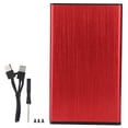 thumbnail image 1 of Boîtier de Disque Dur Externe Mobile pour Notebook USB2.0 2.5 Pouces en Alliage d'Aluminium Brossé Compatible avec 2 To HDD SSDRed, 1 of 10