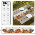 thumbnail image 3 of Fall Forest Table Runner Linen Burlap Table Runner 48 Inches Long Orange Blue Trees Maple Leaf Thanksgiving Dresser Scarves for Kitchen Island Coffee Dining Room Party Holiday Decoration 13"x48", 3 of 8