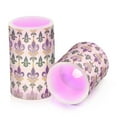 thumbnail image 7 of Yayeee Flameless Candles with Remote Flickering Battery Operated Multi Color Changing, Beige Floral Pattern, 7 of 7