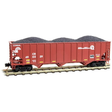 - Micro-Trains MTL N-Scale 100-Ton 3-Bay Hopper Conrail/CR Quality Logo #495029