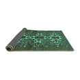 thumbnail image 2 of Ahgly Company Indoor Square Persian Turquoise Blue Traditional Area Rugs, 6' Square, 2 of 4
