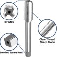 thumbnail image 4 of HAHDAXIA M12 X 1 Ensemble Robinet et Dé pour Main Droite, M12 X 1.0 Filetage Machine et Dé Rond, 4 of 6