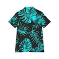 thumbnail image 5 of Hawaiian Shirts for Women Basic Collared Tee Shirt Coconut Palm Hawaii Style Tunic Blouses Button Down Short Sleeve Blouses Summer Beach Shirt Tropical Shirts Loose Flowy Cardigan, 5 of 6