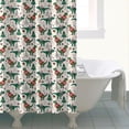 thumbnail image 4 of Beige Christmas Dinosaur Pattern Shower Curtain 72"x84" ,Bathroom Decorative Shower Curtains Set with 12 Hooks,Modern Waterproof Washable Shower Curtain, 4 of 6