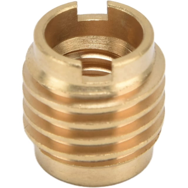 ZOUSSIQI 5 Pcs Insert en Laiton à Double Filetage, Coupleur de Fût de Bière, Poignée de Robinet de Bière, Poignées de Robinet de Bière, Installation Manuelle, Écrous pour Filetage Externe 3/8 Po16 UNC CA919-25050