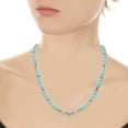 thumbnail image 4 of LTC Designs 6mm Turquoise-Colored Howlite Necklace with Silver-toned Spacer Accents, 18" for Adults, 4 of 5