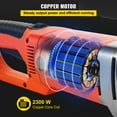 thumbnail image 4 of VEVOR Electric Pipe Threader, 2300W Pipe Threading Machine, Heavy-duty Hand-held Power Drive Kit, 110V Pipe Threader Machine Copper Motor, Portable Pipe Threader w/ 4 Dies 1/2"-1 1/4" & Carrying Case, 4 of 9