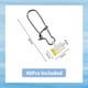 thumbnail image 2 of 40 piezas de plástico para sedal de pesca, deslizadores de plomo de alta resistencia, kit de broche giratorio con broche Duo-Lock para agua dulce y salada, clips de pesca de cambio rápido., 2 of 6