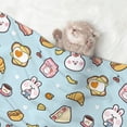 thumbnail image 2 of Yiaed Rabbit Burger Coffee Print Dog Blankets-Cat Blanket Washable for Couch Protection,Puppy Blanket, Soft Plush Reversible Throw Furniture Protector-Medium, 2 of 8