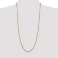 thumbnail image 2 of Diamond2Deal 14K Yellow Gold 3mm Diamond-Cut Round Open Link Cable Chain Necklace for Women 30", 2 of 6