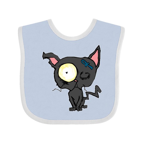 Inktastic Goth Animals Pets Black Cat Boys or Girls Baby Bib