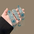 thumbnail image 3 of Ethnic Style Sparkling Rhinestone Tassel BB Clip Hair Clip Women's High-end Crystal Hair Clip Temperament Hair Accessories, 3 of 9