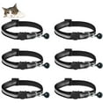 thumbnail image 1 of 6pcs Reflective Adjustable Anti Strangulation Cat Collar With Anti-lost Bell Address Pendant And Safety Buckle, Cute Multicolor Pet Supply, 1 of 5