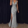 thumbnail image 2 of Vestido largo de verano con tenedor bronceador, vestido de noche, vestido largo, 2 of 4