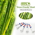 thumbnail image 3 of FINGER TEN Golf Tees Wood 3 1/4 2 3/4 Inch Wooden Bamboo 50/120 Count, Durable Biodegradable Colored Bulk Tee 70mm 83mm, 3 of 8