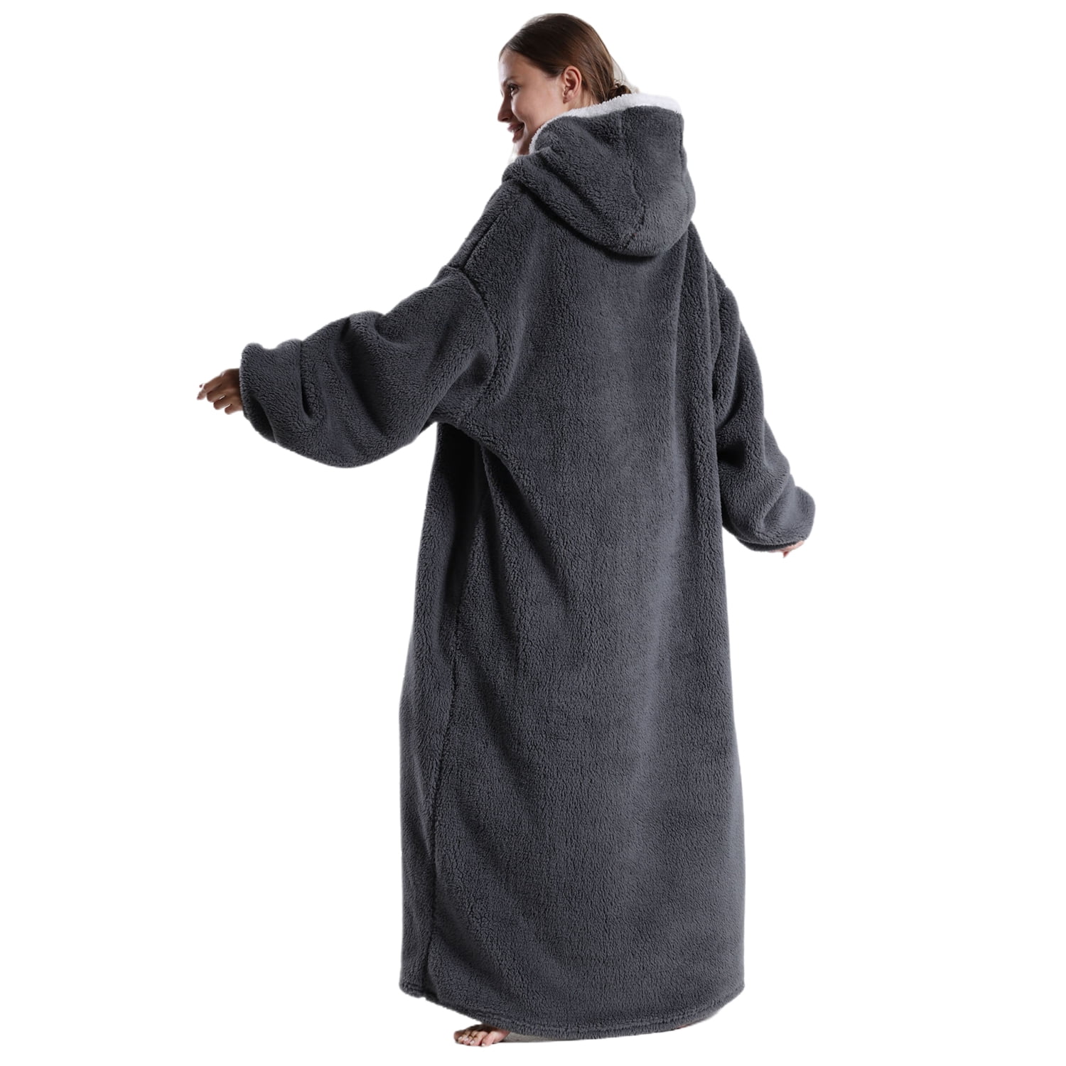 Wearable Blanket Hoodie for Women Men Adult Oversized Hooded Blanket Cozy Sweater Super Soft Comfortable Wearable Blanket with Sleeves Hoodie Sweatshirt with Pockets