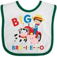 thumbnail image 3 of Inktastic Farmer Tractor EIEIO Big Bro Boys Baby Bib, 3 of 4