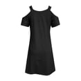 thumbnail image 5 of HAPIMO Summer Above Knee Eyelet Dress for Women Sale Floral Print Boho Beach Fit Cold Shoulder Sleeve Scoop Neck Sundress for Girls Elegant Leisure Relaxed Holiday Black XXL, 5 of 6