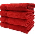 thumbnail image 2 of HURBANE HOME 4 Piece Super Soft Bath Towels for Bathroom, Highly Absorbent, Cotton Towels, (Red), 2 of 8