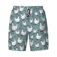 thumbnail image 4 of Lsque Mens Swim Trunks Funny Chicken Pattern - Bathing Suit Compression Liner - Beach Swim Shorts Swimwear - (S-3XL) - Stretch Quick Dry -X-Large, 4 of 9
