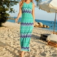 thumbnail image 2 of Plebaso Cache-Maillot Boho pour Femmes Robe Débardeur Maxi Sans Manches Tenue de Plage Été Maillot de Bain Bikini Cache-Maillot, 2 of 6