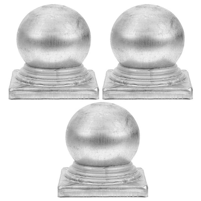 KAKOWELY newel post cap 3pcs Post Caps Cover Metal Fence Post Caps Fence Post Covers Fence Post Protector3.54"X3.27"X3.27"