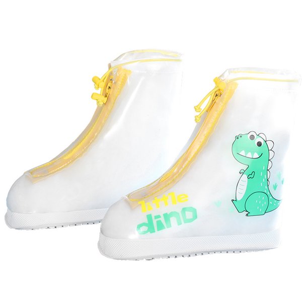 Cubrezapatos reutilizables para ni?os Cubrezapatos antideslizantes, livianos e impermeables para ciclismo, lluvia y caminos fangosos con nieve, tama?o L (dinosaurio) XianweiShao 1327534439656