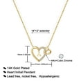 thumbnail image 2 of IEFSHINY CZ Heart Initial Necklaces for Women 14K Gold Plated Heart Necklaces for Women Letter Necklace, 2 of 6