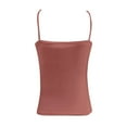 thumbnail image 5 of Hpapadks Tank Tops for Women 2025 Sleeveless Solid Yoga Bottoming Underwear Suspender Vest Camisole Tops for Women Brick Red L, 5 of 5
