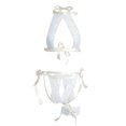 thumbnail image 4 of JSGEK Women Halter Neck Cutout 2 Piece Set Crop Top and Bottom with Garter Strap Lingerie for Intimate Evenings White XXXXXL, 4 of 9