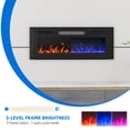 thumbnail image 4 of Dextrus 36 Inches Electric Fireplace, Suitable for Recessed or Wall Mounting, Comes with Remote Control, Adjustable Temperature and Timer, Changeable Flame Color and Brightness, 120V 1500W, Crystal, 4 of 5