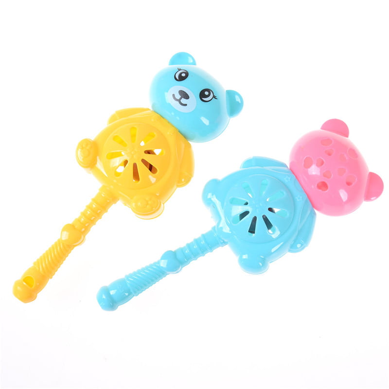Baby Rattles Toy Intelligence Hand Bear Bell Rattle Funny Educational Toys^Gi wv 