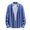 Blue, variant on WREESH Men's Striped Shirt Long Sleeve Button Down Business Casual Top with Contrast Modern Office Wear