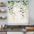 thumbnail image 5 of Eucalyptus Sheer Curtains 63 Inches Long, Sage Green Leaves Vintage Vines Nature Plant Light Filering Curtains, Breathable Simi Curtain Privacy Drapes for Living Room Lightweight Window Treatment, 5 of 9