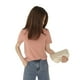 thumbnail image 4 of Camiseta de mujer Verano Cuello redondo Manga corta Color sólido Top casual, Rosa, M Kearding AP001478-05B, 4 of 7