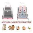 thumbnail image 3 of Mochila Transportadora Para Perros/gatos Plegable Lab.G Gris Rosa, 3 of 5