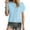 Light Blue, variant on Mlzmgr Summer Tops for Women Short Sleeve Breathable Crew Neck Loose Comfy Tee Shirts Solid Color