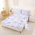 thumbnail image 2 of Manfei Ribbon Bow Print Bed Sheets For Kids,Cute Polka Dots King Sheets For Girls,4pcs, 2 of 6