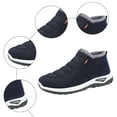 thumbnail image 3 of Snow Boots for Men Seniors Dad Waterproof Lightweight Thermal Fleece Lined Anti Skid Winter Work Walking Ankle Booties Blue Size 8, 3 of 5